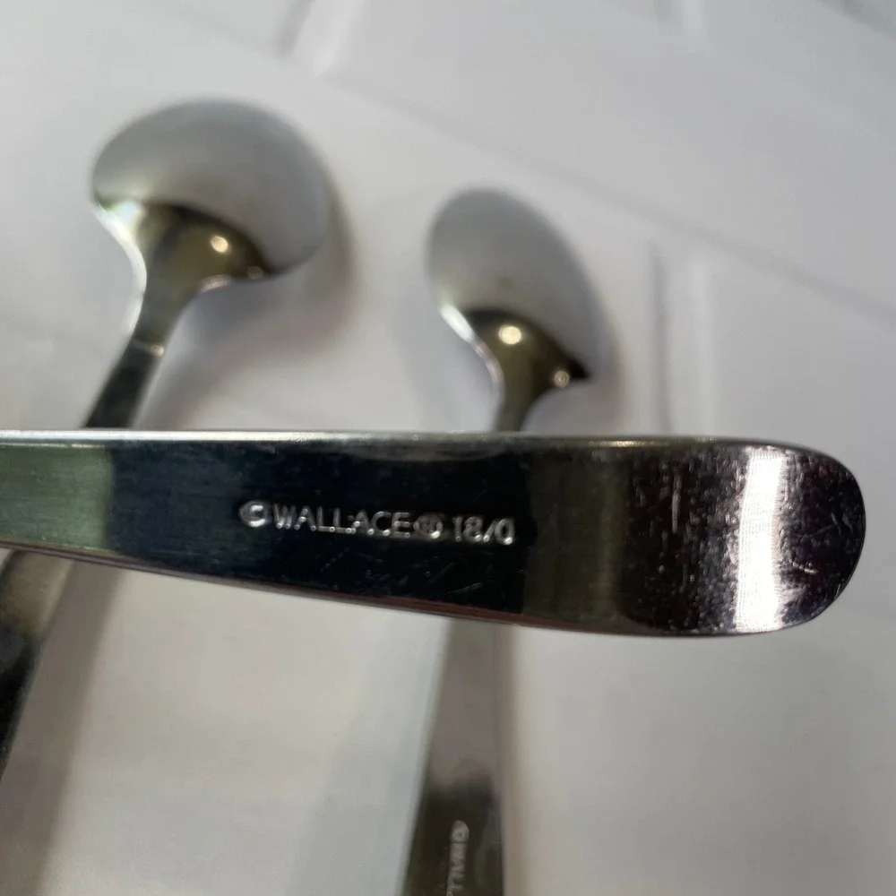 Wallace Stainless Steel Teaspoons Set of 3 Pattern WAS255 18/0 Flatware 6 inch